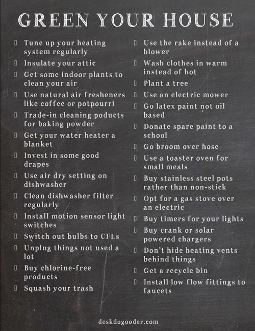 29 ways to green your house